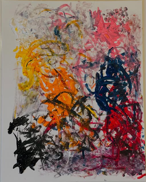 Cat store, an abstract painting by Kevin Bartley