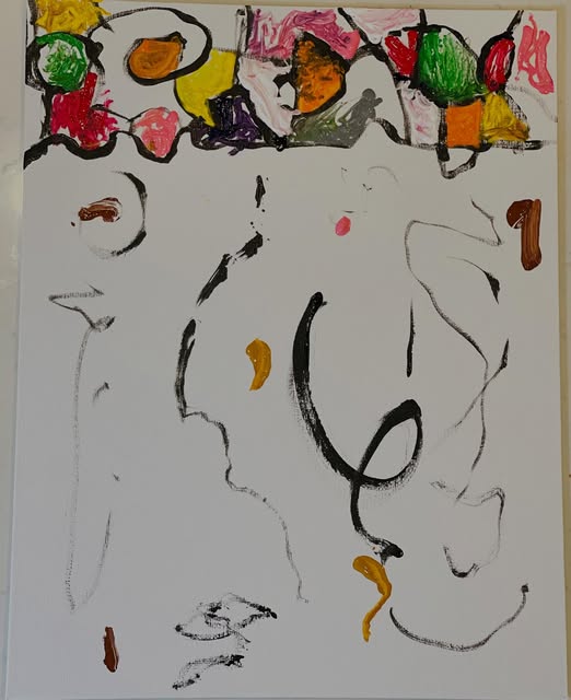 Autumn Sizzle, an abstract acrylic painting by Kevin Bartley