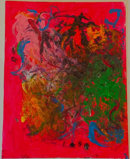 Clown show, an abstract painting by Kevin Bartley