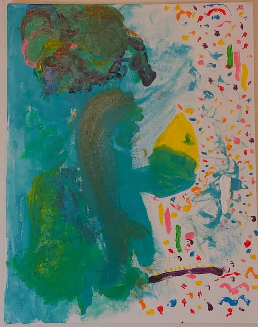 Pleased to meet you, an abstract painting by Kevin Bartley