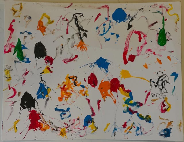 The spittoon at the bottom of Missoula, an abstract painting by Kevin Bartley