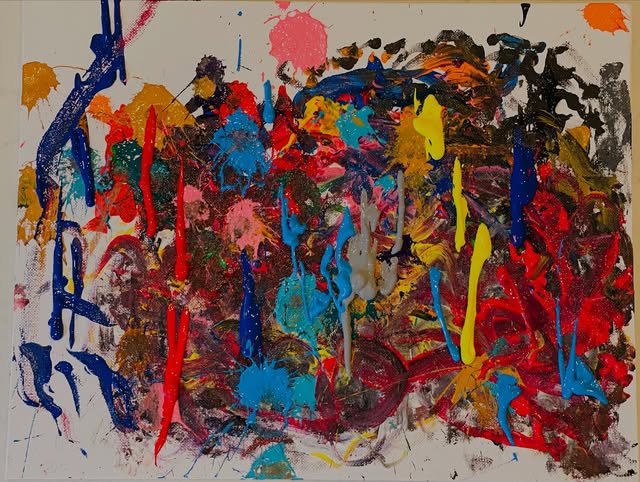 Lobster cage, an abstract painting by Kevin Bartley