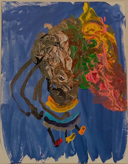 Get my dancing shoes on, an abstract painting by Kevin Bartley