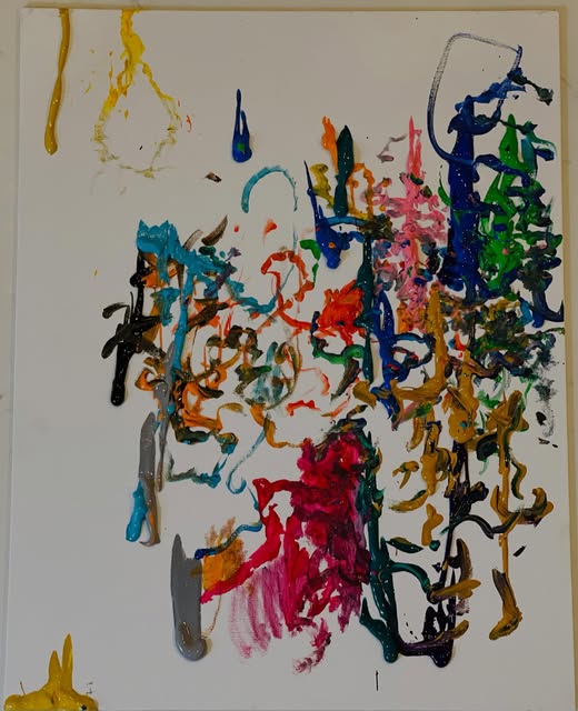 Egyptian nights, an abstract acrylic painting by Kevin Bartley