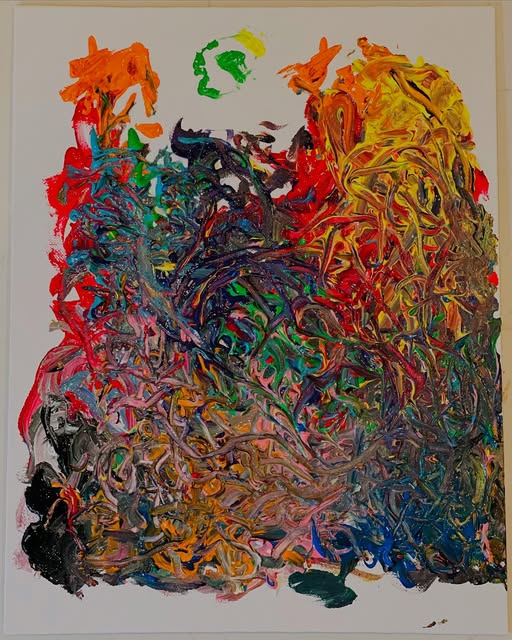 Aztec altar, an abstract painting by Kevin Bartley