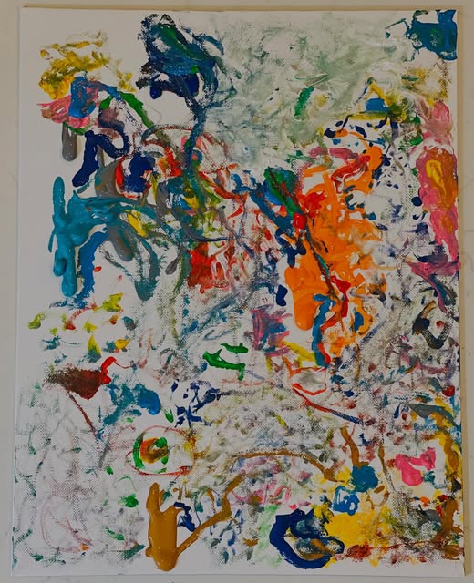 Loose lips sink ships, an abstract painting by Kevin Bartley