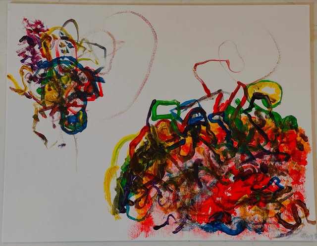 Damask, an abstract painting by Kevin Bartley